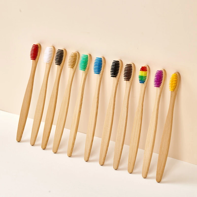 5/10/20/30Pcs Colorful Bamboo  - Bamboo Toothbrush Set 评论和价格