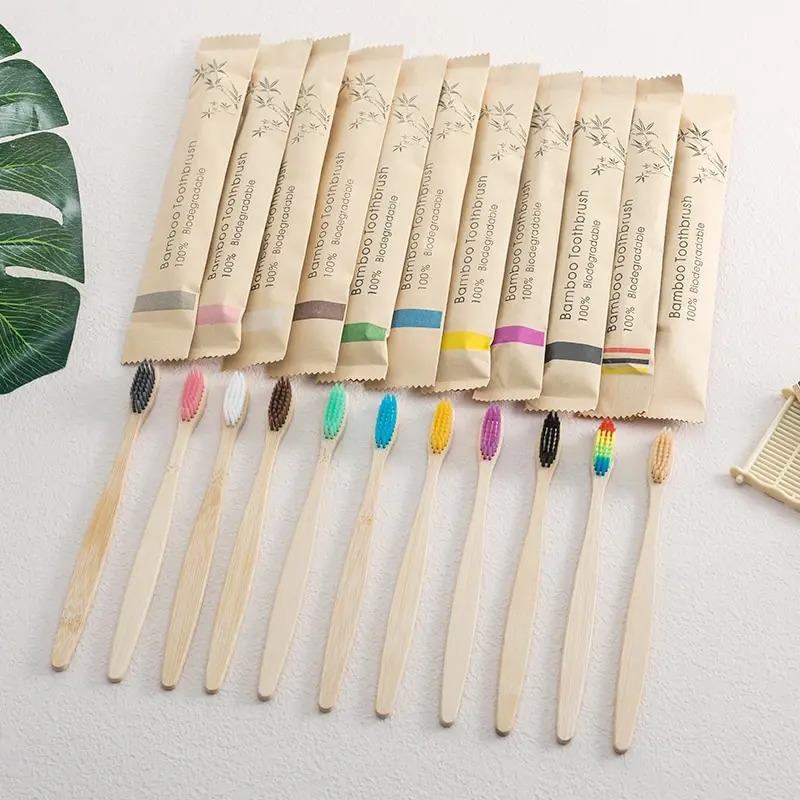 10 Pack Natural Bamboo Toothbr - Bamboo Toothbrush Set 评论和价格