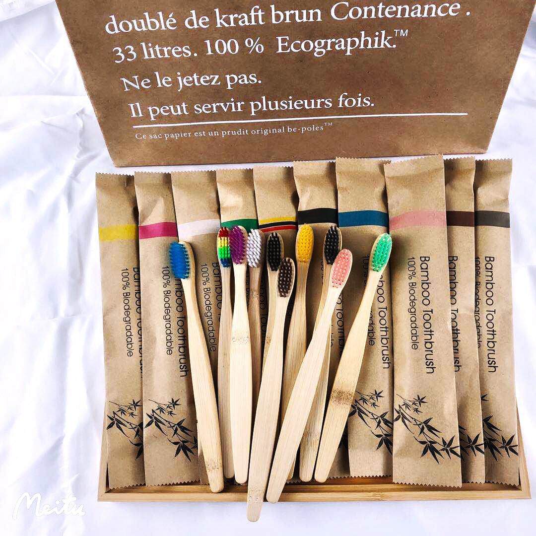 Random Color 5/10pcs Bamboo To - Bamboo Toothbrush Set 评论和价格