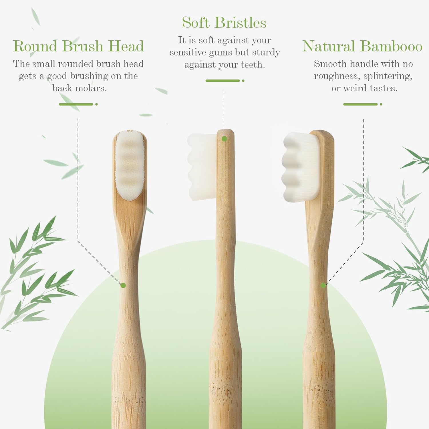 4 Pcs Micro-Nano Bamboo Toothb - Bamboo Toothbrush Set 评论和价格