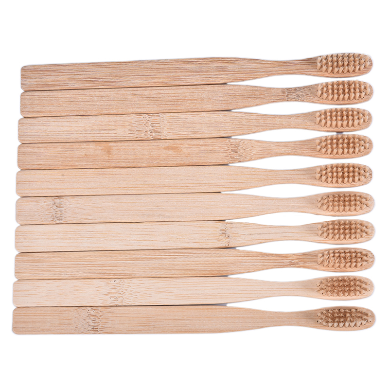 10pcs/oral Natural Bamboo Fibr - Bamboo Toothbrush Set 评论和价格
